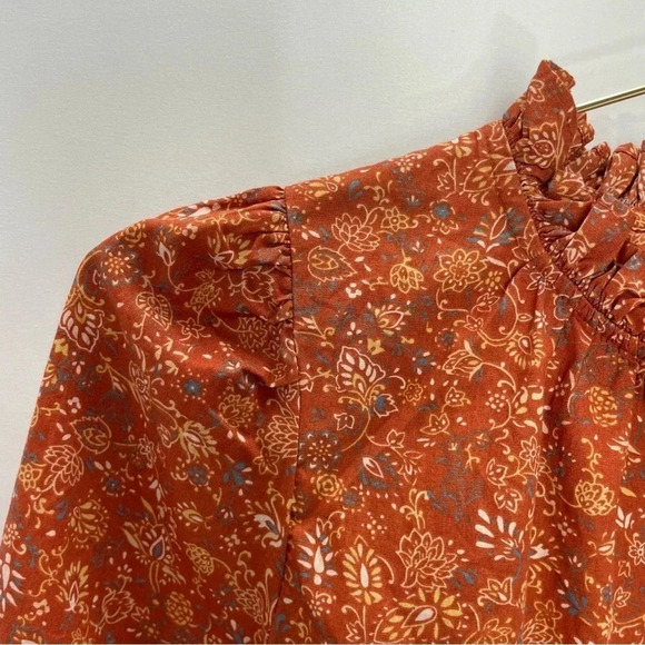 House of Harlow 1960 Boho Ruffle Collar  Peasant Top - Picture 5 of 10